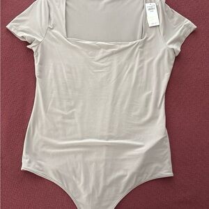 NWT Abercrombie & Fitch Square neck Short Sleeve Bodysuit